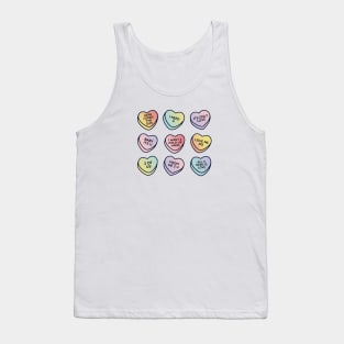 Beatles Love Songs Conversation Hearts Tank Top